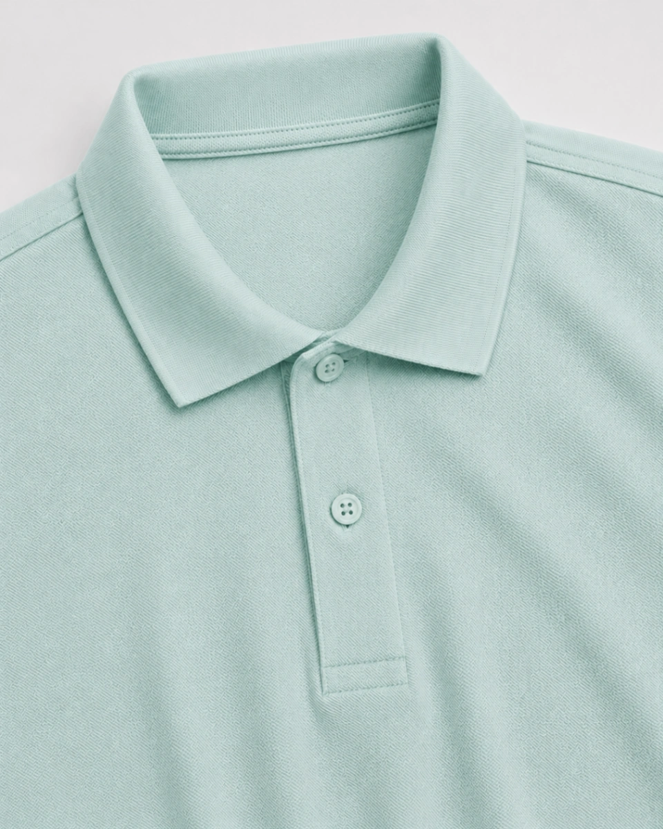 Camisa Polo Pima na cor Azul Tiffany